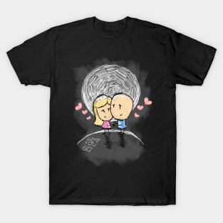 love you so art with two people night T-Shirt